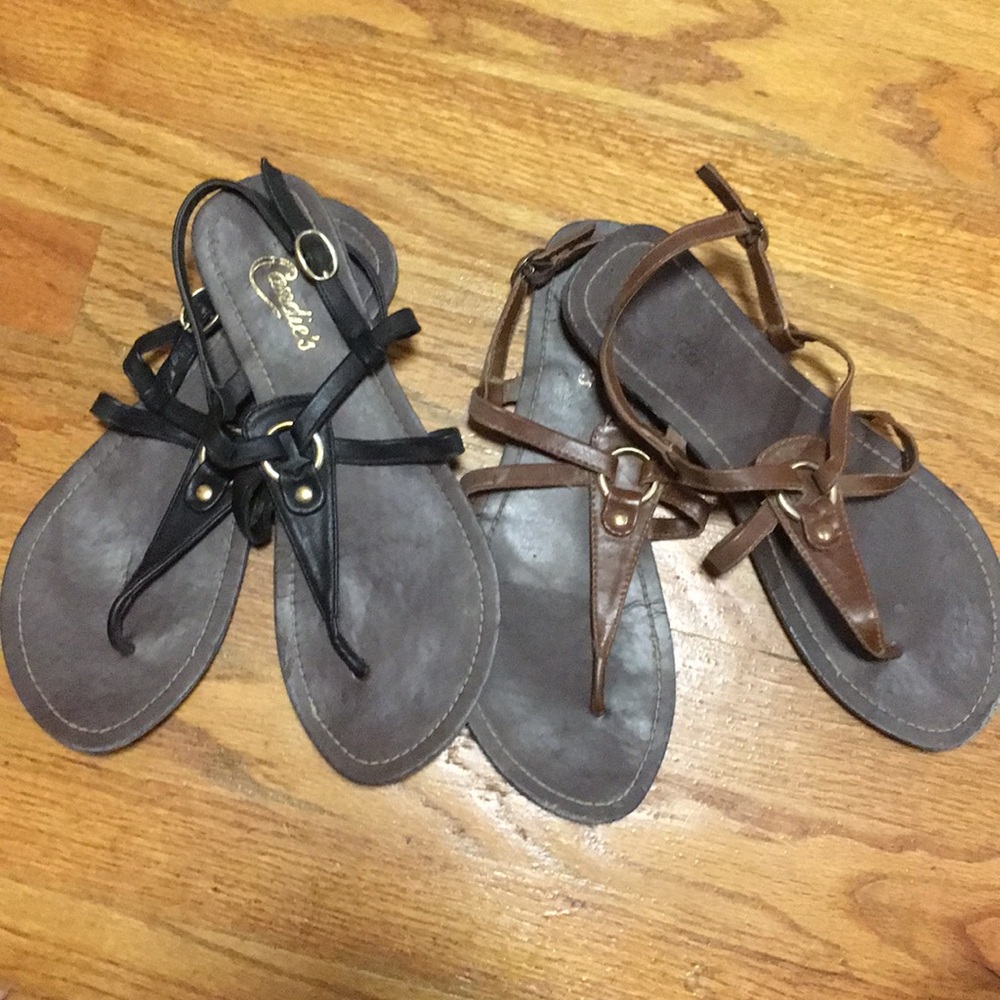 Candies Sandals with buckle accent